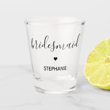 Personalized Minimalist Bridesmaid Custom Gifts Shot Glass