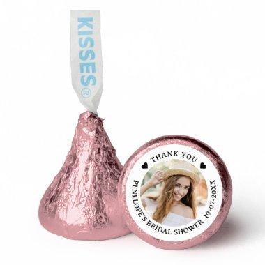 Personalized modern photo bridal shower thank you hershey®'s kisses®