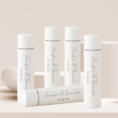 Personalized Modern Wedding Party Favors Lip Balm