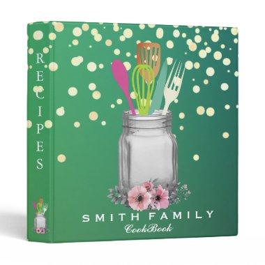 Personalized Mom's Family Recipe Cookbook 3 Ring B 3 Ring Binder