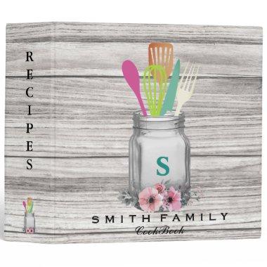 Personalized Mom's Family Recipe Cookbook 3 Ring B 3 Ring Binder