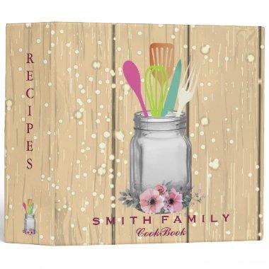 Personalized Mom's Family Recipe Cookbook 3 Ring Binder