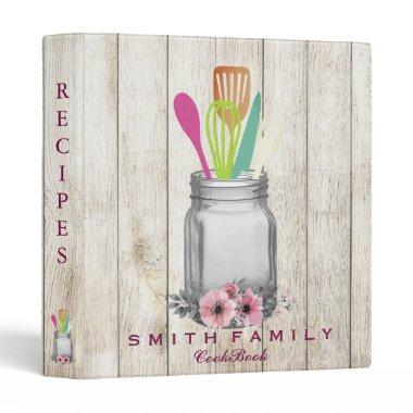 Personalized Mom's Family Recipe Cookbook 3 Ring Binder