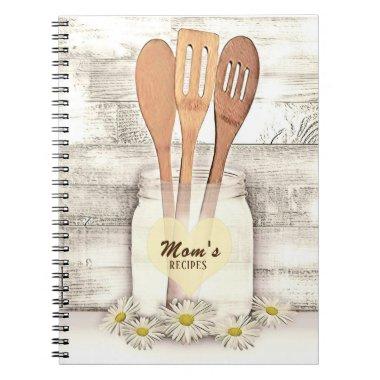 Personalized Moms Recipe Cookbook Notebook