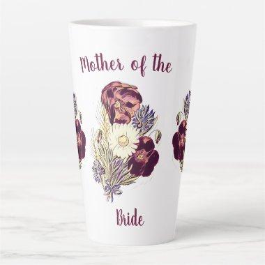 Personalized Mother of the Bride Floral Watercolor Latte Mug