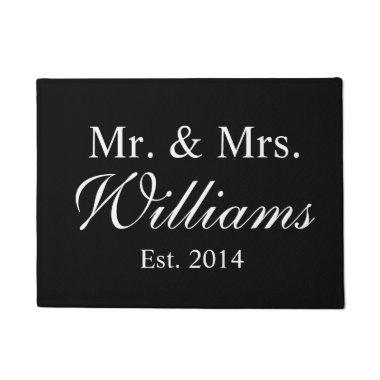 Personalized Mr. & Mrs. Wedding Doormat