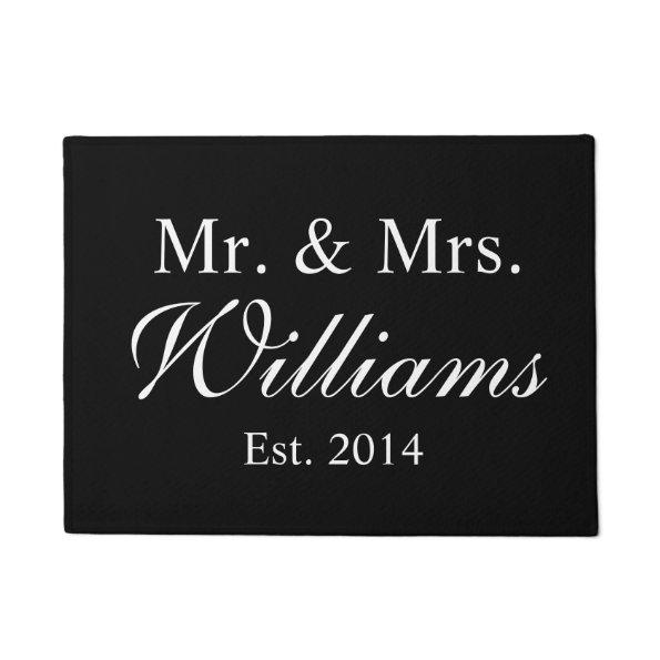 Personalized Mr. & Mrs. Wedding Doormat