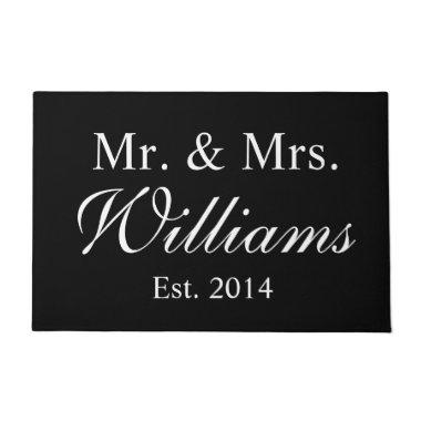 Personalized Mr. & Mrs. Wedding Doormat