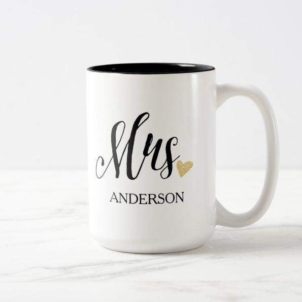 Personalized Mrs. | Bride-to-Be-2 Two-Tone Coffee Mug
