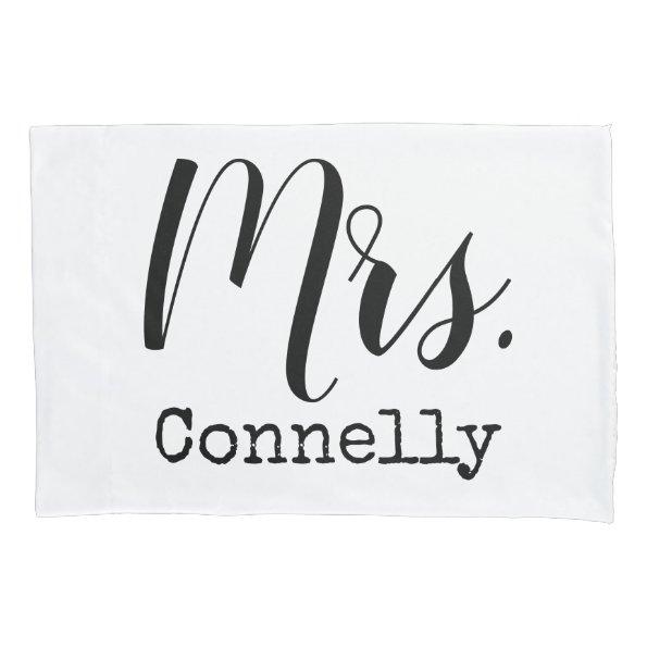 personalized Mrs. Pillow Case