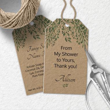 Personalized My Shower to Yours Artisan Soap Kraft Gift Tags