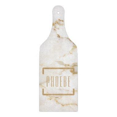 Personalized Name Gold Marble Pattern Mom Birthday Cutting Board