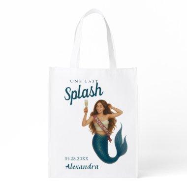 Personalized Name Mermaid Bachelorette Grocery Bag
