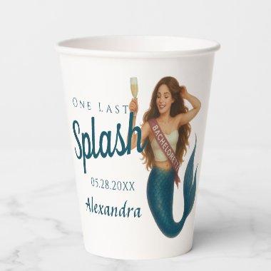 Personalized Name Mermaid Bachelorette Paper Cups