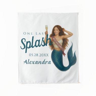 Personalized Name Mermaid Bachelorette Tapestry