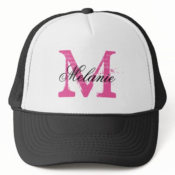 Personalized name monogram hat for wedding party