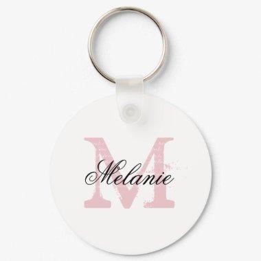 Personalized name monogram letter keychains