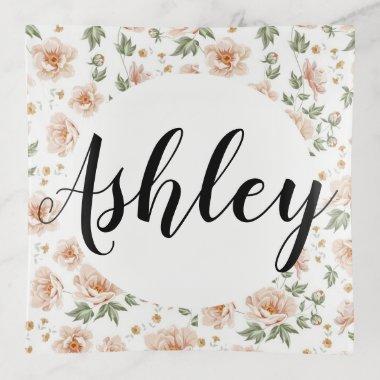 personalized name trinket tray