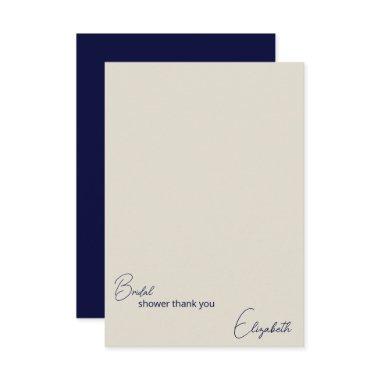 Personalized Navy and Cream Blank  Thank You