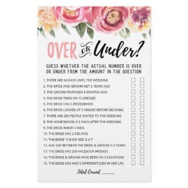 Personalized Over or Under  game