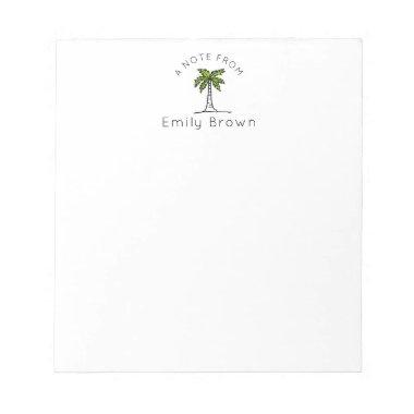 Personalized Palm tree Notepads