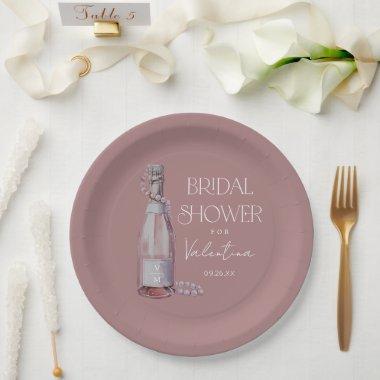 Personalized Pearls + Prosecco  Paper Plates