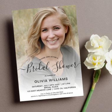 Personalized Photo Bridal Shower Invitations