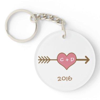 Personalized Photo Heart Keychains Template