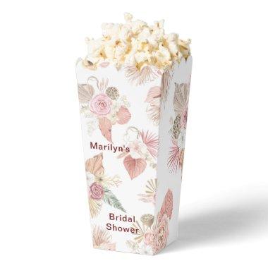Personalized Pink Boho Florals Popcorn Box