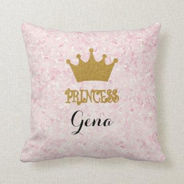 Personalized Princess Throw Pillow