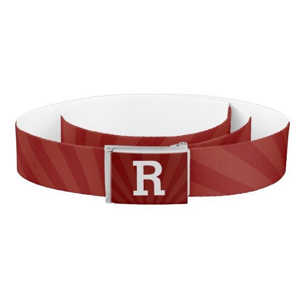 Personalized Red Initial Monogram Boys Belt