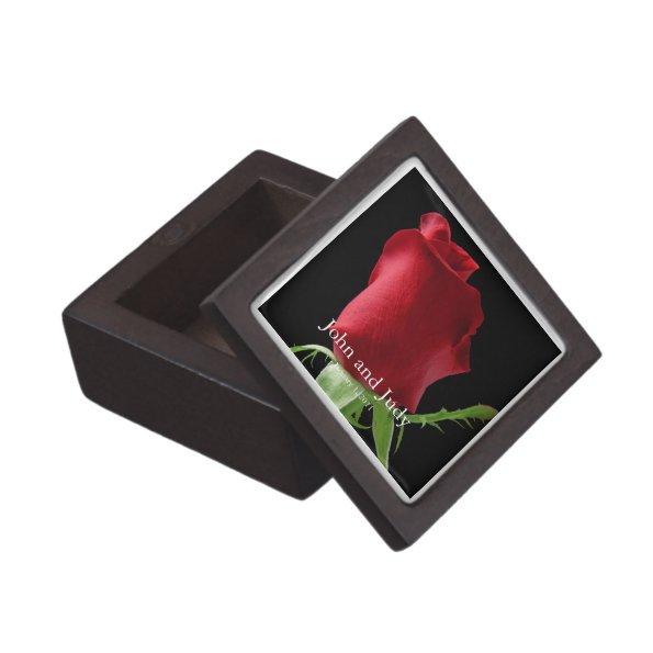 Personalized Red Rose Wedding Gift Box