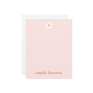 Personalized Retro Daisy Note