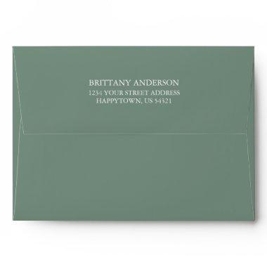 Personalized Return Address Sage Green  Envelope