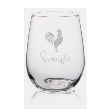 Personalized Rooster Glasses Drinkware
