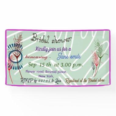 Personalized Rustic green BRIDAL SHOWER BANNER
