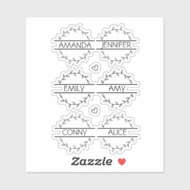 Personalized Script Name Clear Sticker
