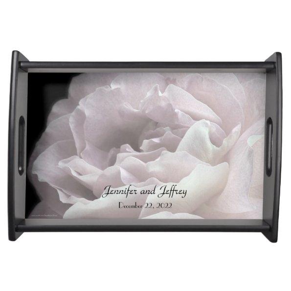 Personalized Serving Tray Rose Petals Wedding Gift