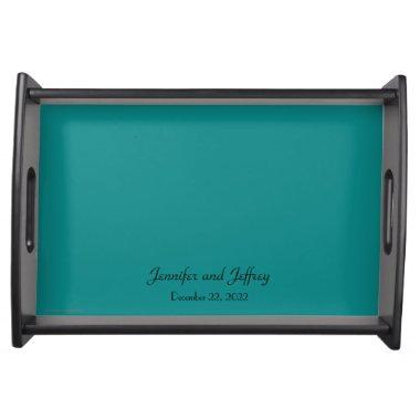 Personalized Serving Tray Turquoise