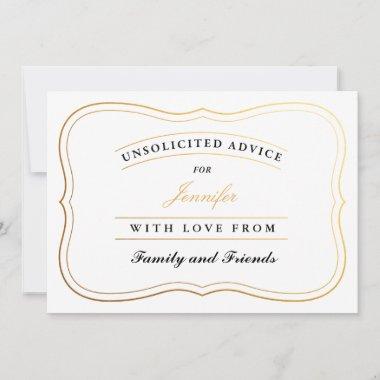Personalized Shower Advice Cards Bride or New Mom