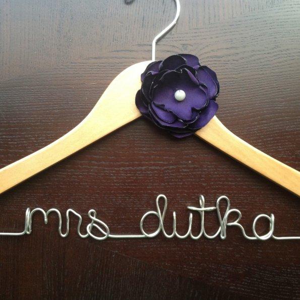 Personalized Special Event Hanger with Flower