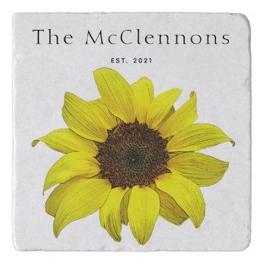 Personalized Sunflower Trivet