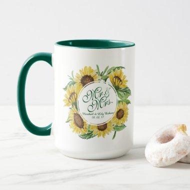 Personalized Sunflower Wedding Combo Mug