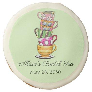 Personalized Tea Party Bridal Shower Cookies Favor