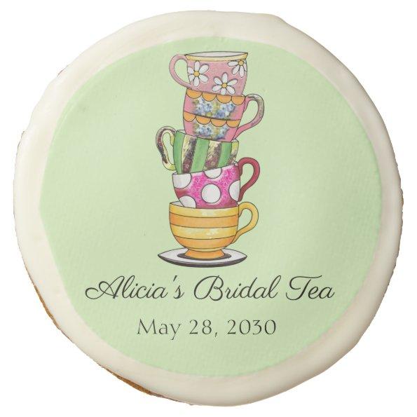 Personalized Tea Party Bridal Shower Cookies Favor