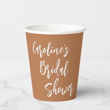 Personalized Terracotta Script  Paper Cups
