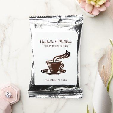 Personalized The Perfect Blend Wedding Favor Coffee Drink Mix