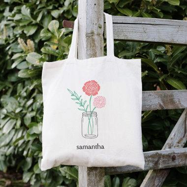 Personalized Tote | Botanical Mason Jar