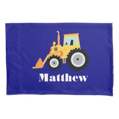 Personalized Toy Truck with Boy's Name Pillow Case