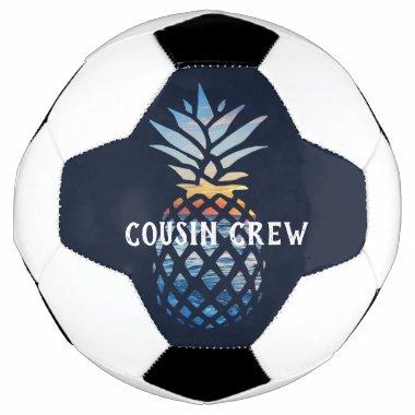 Personalized Tropical Sunset Pineapple Soccer Ball